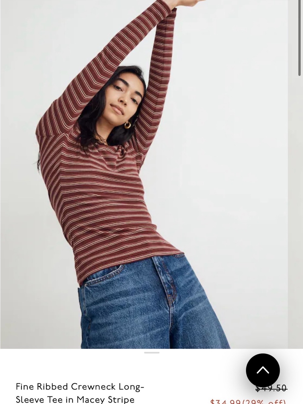 Fine Ribbed Crewneck Long-Sleeve Tee Madewell